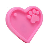 3 Pcs Bear Paw Keychain Resin Mold Necklace Pendant Silicone Mould