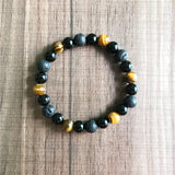 3 Pcs Set Natural Stone Bracelets Men's Yoga Wrist Gift