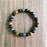 3 Pcs Set Natural Stone Bracelets Men's Yoga Wrist Gift