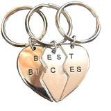 3 Pcs Set Broken Heart Keychain Forever Gift For Friends Partner