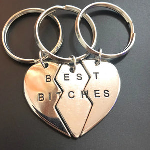 3 Pcs Set Broken Heart Keychain Forever Gift For Friends Partner
