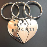 3 Pcs Set Broken Heart Keychain Forever Gift For Friends Partner