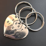 3 Pcs Set Broken Heart Keychain Forever Gift For Friends Partner