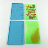 3 Pcs Crystal Epoxy Resin Mold Notebook Cover DIY Silicone Mould