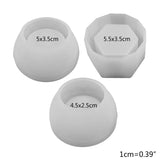 3 Pcs Crystal Epoxy Resin Mold Round Bowl Hexagon Cup Silicone Mould