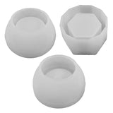 3 Pcs Crystal Epoxy Resin Mold Round Bowl Hexagon Cup Silicone Mould