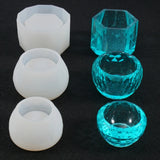 3 Pcs Crystal Epoxy Resin Mold Round Bowl Hexagon Cup Silicone Mould