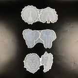 3 Pcs/Set Elephant Peacock Lion Coaster Epoxy Resin Mold Cup Mat