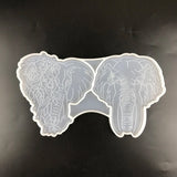 3 Pcs Elephant Peacock Lion Coaster Epoxy Resin Mold Silicone Mould