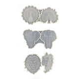 3 Pcs/Set Elephant Peacock Lion Coaster Epoxy Resin Mold Cup Mat