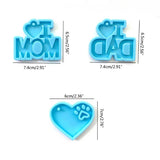 3 Pcs/Set Parent Theme Keychain Epoxy Resin Mold DIY Crafts