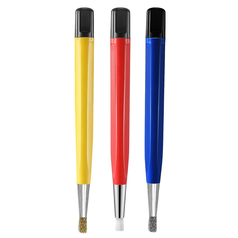 3 Pcs Scratch Brush Pen Jewelry Circuit Board Cleaning
