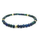 Men's 925 Silver Plated Lapis Lazuli Bracelet Set