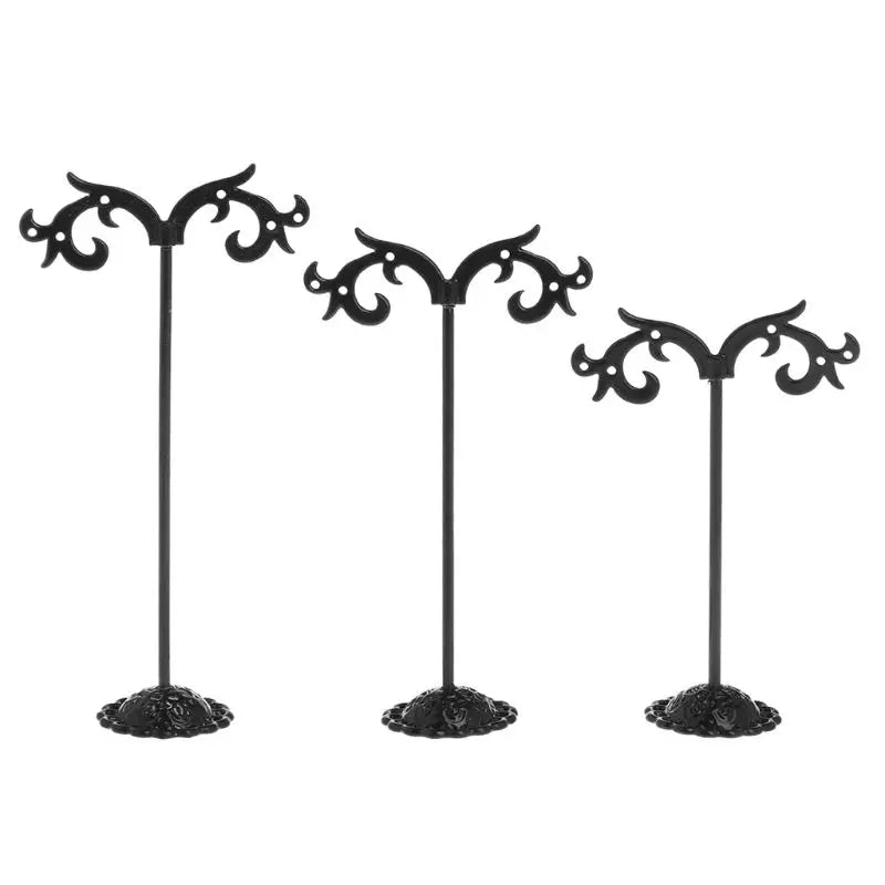 3 Pcs/Set Metal Jewelry Tree Earring Display Stand Necklace Bracelet Organizer