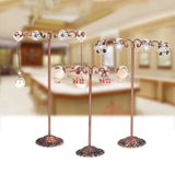 3 Pcs/Set Metal Jewelry Tree Earring Display Stand Necklace Bracelet Organizer