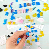 3 Pcs/Set Mini Letters Resin Molds Silicone Epoxy Casting Mould for DIY Crafts