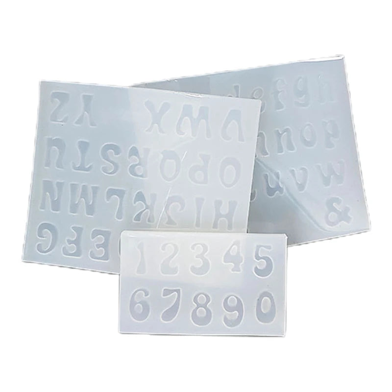 3 Pcs/Set Mini Letters Resin Molds Silicone Epoxy Casting Mould for DIY Crafts