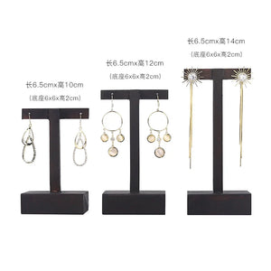 3 Pcs Wood Earring Rack Storage Jewelry Hanging Display