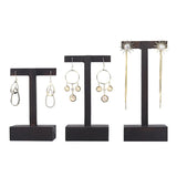 3 Pcs Wood Earring Rack Storage Jewelry Hanging Display