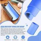 3 Pcs Sublimation Tumbler Wrap Sheets Bundle with Mug Press