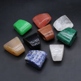 3 Pcs Trapezoid Healing Crystal Stone Pendants for Jewelry Making