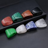 3 Pcs Trapezoid Healing Crystal Stone Pendants for Jewelry Making
