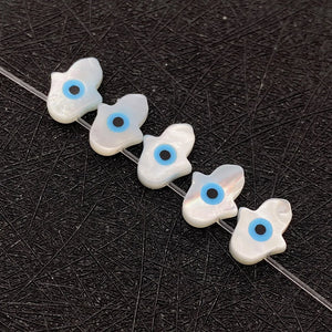 3 Pcs Natural Shell Evil Eye Mother-of-pearl Beads DIY Bracelet Necklace