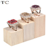 3 Pcs/lot Wooden Jewelry Display Rings Holder Stand