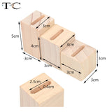 3 Pcs/lot Wooden Jewelry Display Rings Holder Stand
