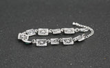 Vintage Silver Geometric Charms Chain Bracelets for Women