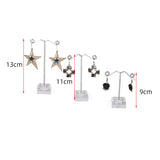 3 Pcs Clear Acrylic Metal Earring Display Stand