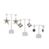 3 Pcs Clear Acrylic Metal Earring Display Stand
