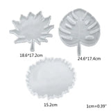 3 Pcs Maple Leaf Round Mould UV Resin Silicone Mold
