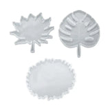 3 Pcs Maple Leaf Round Mould UV Resin Silicone Mold