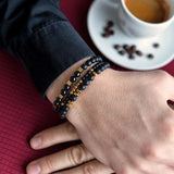 3 Pcs/set Matte Stone Bead Bracelet Sets For Men Jewelry