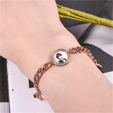 Custom Cuban Chain Bracelet with Photo for Women