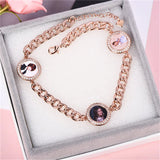Custom Cuban Chain Bracelet with Photo for Women