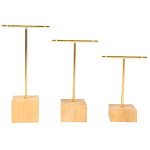 3-Piece T-Bar Earrings Display Rack Organize Set