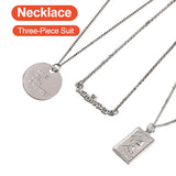 3-Piece Net Red Necklace Men's Women's Sweater Chain Ins Wind Bungee Accessories
