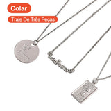 3-Piece Net Red Necklace Men's Women's Sweater Chain Ins Wind Bungee Accessories