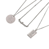 3-Piece Set Long Red Necklace Multilayer Net Sweater Chain Ins Wind
