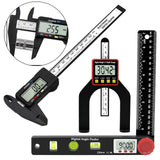 3-Piece 150mm Digital Protractor Angle Ruler Spirit Level for DIY Household