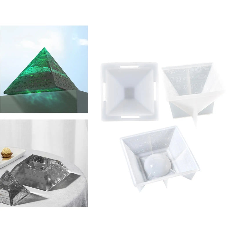 DIY Ashtray Mold 3-Piece Set Portable Durable Pyramid Craft Mould Tool