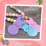 Easter Wood Bead Garland with Tassels and Bunny