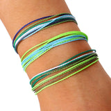 3 Braided Bracelets Waterproof Surfer Bohemian Wrist Cord Women Jewelry