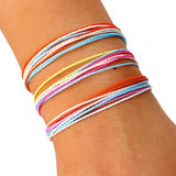 3 Braided Bracelets Waterproof Surfer Bohemian Wrist Cord Women Jewelry