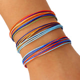 3 Braided Bracelets Waterproof Surfer Bohemian Wrist Cord Women Jewelry