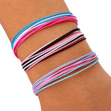 3 Braided Bracelets Waterproof Surfer Bohemian Wrist Cord Women Jewelry