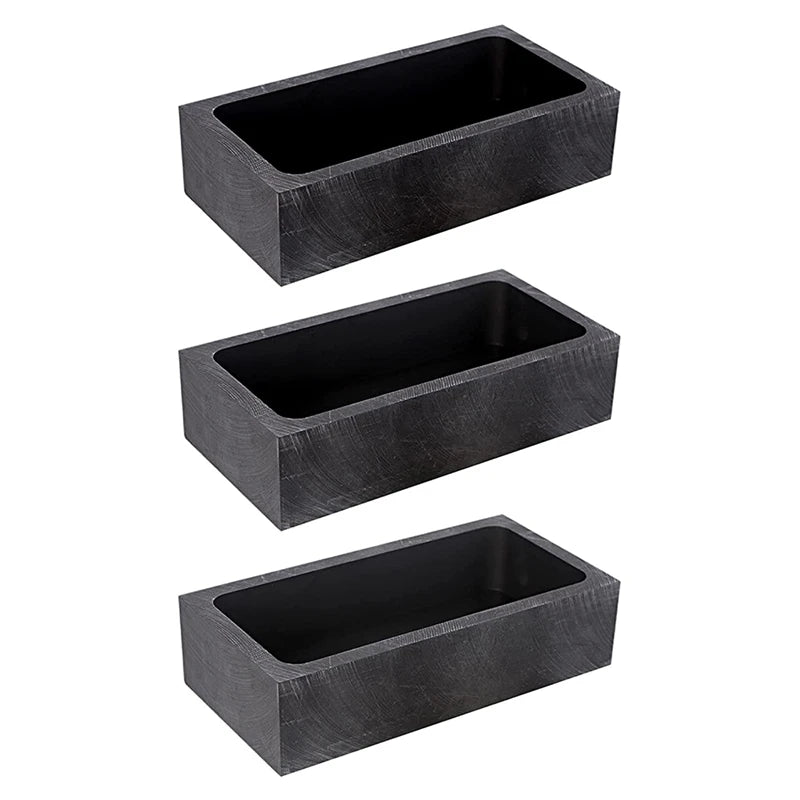 3 Pcs High Purity 1 KG Graphite Ingot Mold Crucible Mould