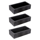 3 Pcs High Purity 1kg Graphite Ingot Mold Crucible Mould for Melting